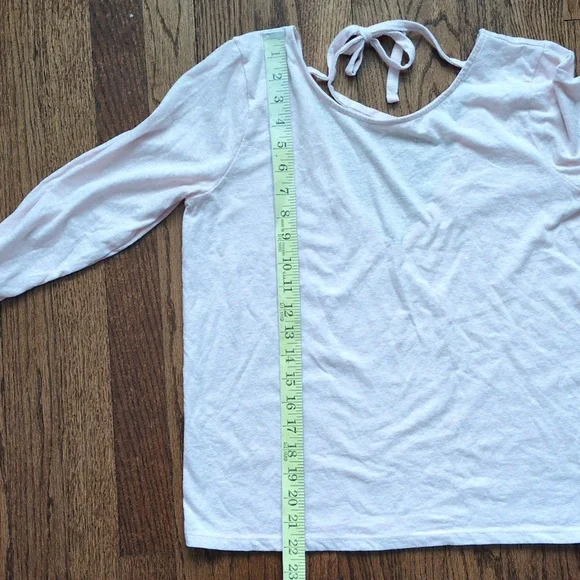 J. Crew Light Pink Tie-Back 3/4 Sleeve Top - Picture 8 of 8